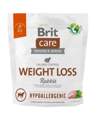 BRIT Care Hypoallergenic Weight Loss 1 kg Hrana uscata caini supraponderabili, cu iepure si orez