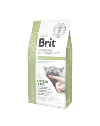 BRIT Veterinary Diets Cat Diabetes Dieta veterinara pentru pisici cu diabet, cu pui si mazare 5 kg