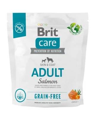 BRIT Care Grain-free Adult 1 kg Hrana uscata caini, cu somon si cartofi