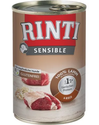 RINTI Sensible cu miel si orez, pentru caini 400 g