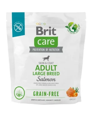 BRIT Care Grain-free Adult Large Breed Salmon hrana cu somon pentru caini adulti talie mare 1 kg fara cereale
