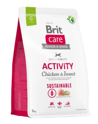 BRIT Care Dog Sustainable Activity Chicken &amp; Insect hrana caini adulti activi 3 kg pui si insecte