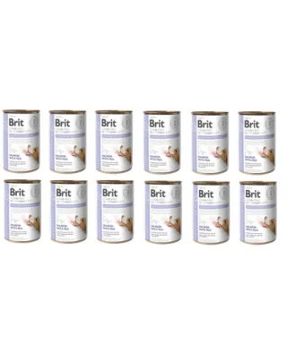 BRIT Veterinary Diet Gastrointestinal Salmon&amp;Pea 12x400 g hrana pentru un sistem digestiv sensibil la caini