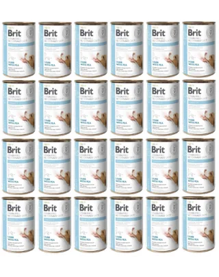 BRIT Veterinary Diet Obesity Lamb&amp;Pea 24x400 g aliment pentru caini obezi