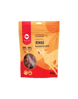 MACED Inele de rata si peste, recompensa caine 500 g
