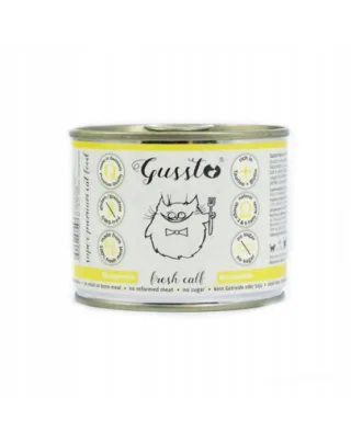 GUSSTO Cat Fresh Calf hrana cu vitel pentru pisici 6x200 g