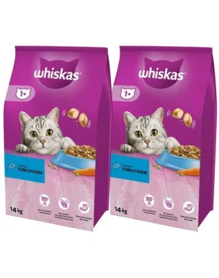 WHISKAS Adult 2x14kg hrana uscata pentru pisici cu ton si legume
