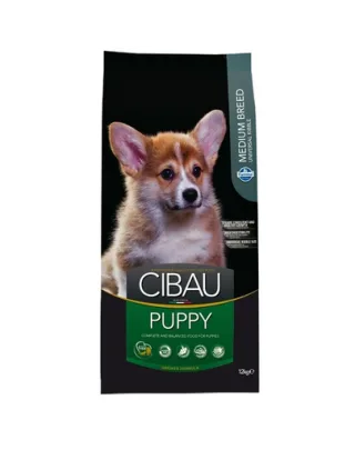 CIBAU Medium Puppy 12+2 kg hrana catei si femele gestante rasa medie