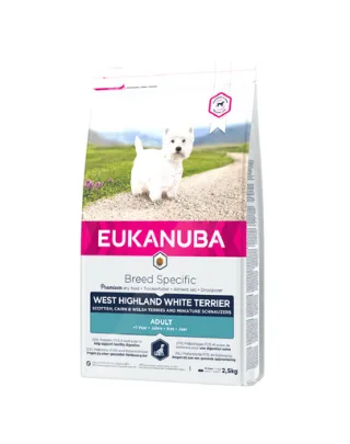 EUKANUBA Adult Breed Specific West Highland Terrier Chicken hrana uscata caini adulti 2.5 kg