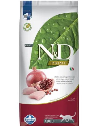FARMINA N&amp;D Prime Chicken &amp; Pomegranate Adult Cat 10 kg hrana uscata pisici, cu pui si rodie