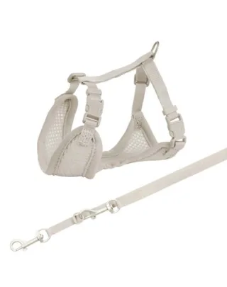 TRIXIE Junior Ham pentru pui, cu lesa, 26–34 cm / 10 mm, 2,00 m, gri deschis