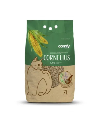 COMFY Cornelius Asternut biodegradabil pentru litiera pisicilor, din porumb si miros de plante 7L