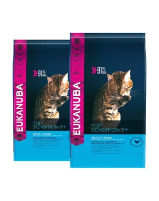 EUKANUBA Cat Senior All Breeds Top Condition Chicken&amp;Liver 20 kg (2 x 10 kg) hrana pisici senior