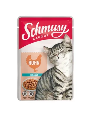 SCHMUSY RAGOUT pliculete pentru pisici, pui in sos 22x100 g
