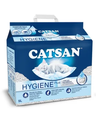 CATSAN Hygiene Plus 5 L nisip natural pentru pisici