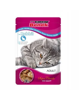 BENEK Iepure in sos 100g plic hrana pisica
