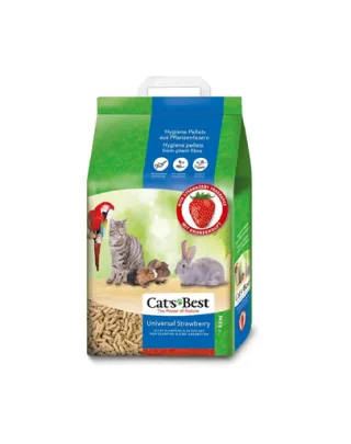 JRS Cat’s Best Universal Asternut din lemn pentru animale de companie, capsuni 10 l