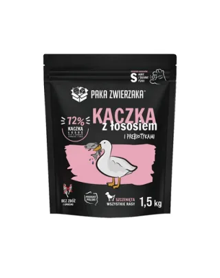 PAKA ZWIERZAKA Hrana pentru catei cu rata si somon 1,5kg