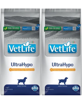 FARMINA Vet Life Ultrahypo Dog 12 kg x 2 dieta caini cu alergii alimentare, diaree recurenta sau dermatita idiopatica