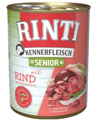 RINTI Kennerfleish Senior Beef 400 g Conserva hrana umeda caini seniori, cu vita