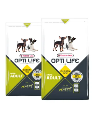 VERSELE-LAGA Opti Life Adult Mini hrana uscata caini adulti de talie mica 15 kg (2 x 7,5 kg)