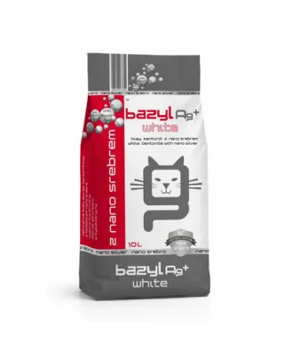 BAZYL Ag+ Compact White nisip pentru litiera 10 L