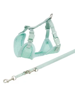 TRIXIE Junior Ham pentru catelusi, cu lesa 26–34 cm/10 mm, 2.00 m, culoare menta