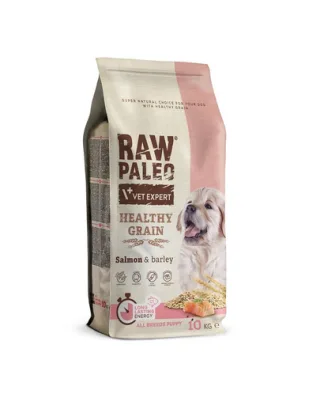 VETEXPERT RAW PALEO Heathy Grain Puppy Salmon 10 kg Sac hrana uscata catei, cu somon