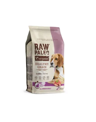 VETEXPERT RAW PALEO Heathy Grain Adult Lamb 2 kg Hrana uscata pentru caini, cu miel