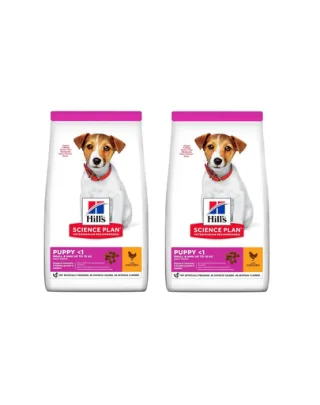 HILL'S Science Plan Canine Puppy Small&amp;Mini Chicken 6 kg (2 x 3 kg) hrana uscata catei si femele gestante