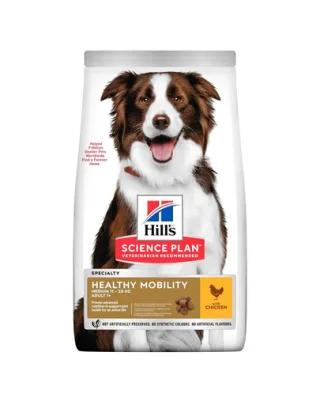 HILL'S Science Plan Canine Adult Healthy Mobility Medium Chicken 14 kg hrana pentru caini de talie mijlocie, cu pui, pentru sustinerea articulatiilor
