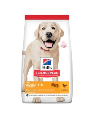 HILL'S Science Plan Canine Adult Light Large breed Chicken 18 kg pui pentru caini de talie mare