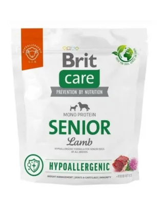 BRIT CARE Hypoallergenic Senior Lamb 1kg hrana caini seniori, cu miel