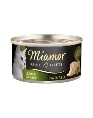 MIAMOR Feine Filets Naturell Chicken&amp;Vegetables 80g pui si legume in sos propriu, hrana pisica