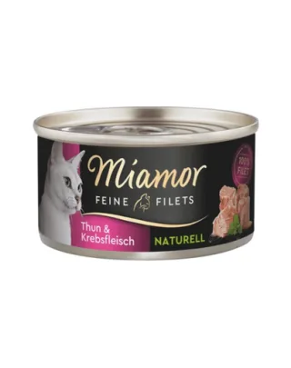 MIAMOR Feine Filets Naturell Tuna&amp;Crab 80g ton si crab in sos propriu, hrana pisica