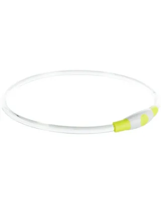 TRIXIE Zgarda luminoasa caini S–M verde