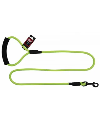 PET NOVA Lesa caine, verde cu maner 120 cm / 1 cm