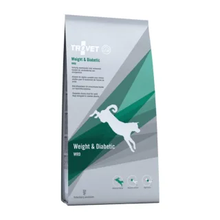 TROVET Dog Weight & Diabetic WRD, dietă veterinară câini, hrană uscată, afecțiuni metabolice (obezitate și diabet), 3 kg