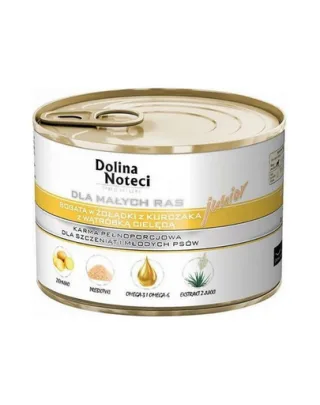 DOLINA NOTECI Premium Junior Talie Mică cu pipote de pui și ficat de vițel 185g