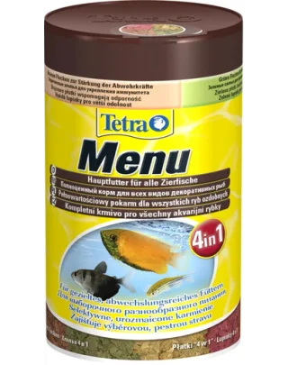 TETRA Min Menu 250 ml hrana cu 4 tipuri de fulgi pentru hranirea pestilor ornamentali
