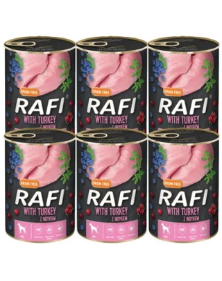 DOLINA NOTECI RAFI Turkey hrana umeda caini, din curcan 6x400 g