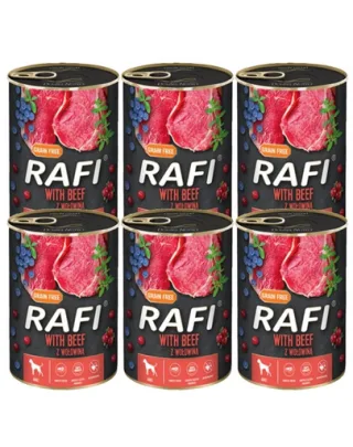 DOLINA NOTECI RAFI Beef conserva cu vita, hrana caini 6x400 g