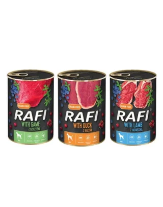 DOLINA NOTECI RAFI Conserve pentru caine adult, mix sortimente 36x400g