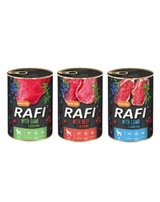 DOLINA NOTECI RAFI Hrana umeda pentru caini, mix sortimente 36x400g