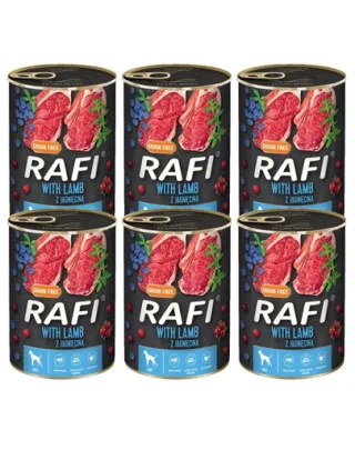 DOLINA NOTECI RAFI Hrana umeda pentru vaine, cu miel 6x800 g