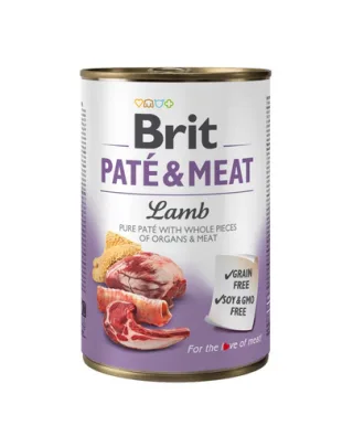 BRIT Pate&amp;Meat lamb 400 g Conserva hrana caine, pateu cu miel