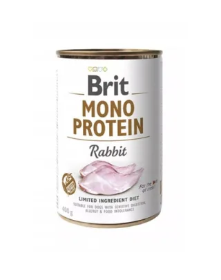 BRIT Mono Protein Rabbit 400 g Conserve hrana caini, cu iepure