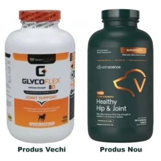 VETRISCIENCE Extra Strength Healthy Hip & Joint (Glycoflex stage3), supliment sistem articular câini, comprimate masticabile VETRISCIENCE Extra Strength Healthy Hip & Joint (Glycoflex stage3), XS-XL, supliment sistem articular câini, flacon, 120 comprima