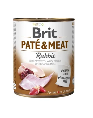 BRIT Pate&amp;Meat rabbit 800 g Conserva pentru caine, cu iepure