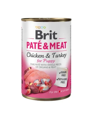 BRIT Pate&amp;Meat puppy 400 g Conserva pentru catei, pateu cu pasare